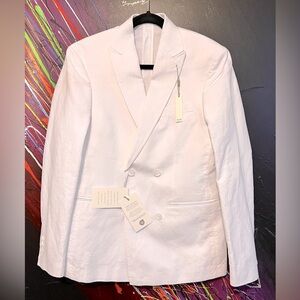 NWT $225 Murano Baird McNutt Men’s White Linen Blazer